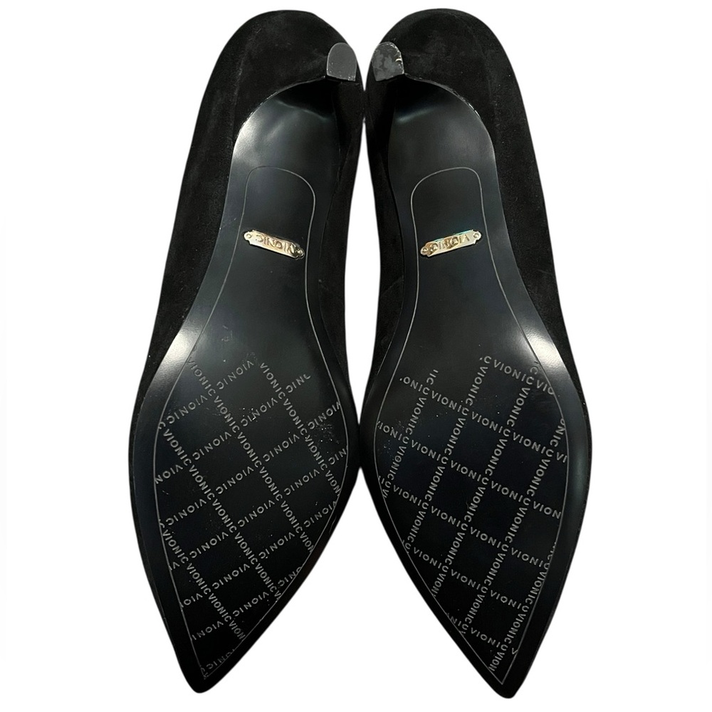 Vionic Black Suede Kitten Heel Pump - Picture 9 of 11